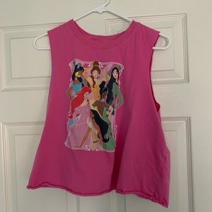 Disney Princess Cropped Tank Top / Women Size XL